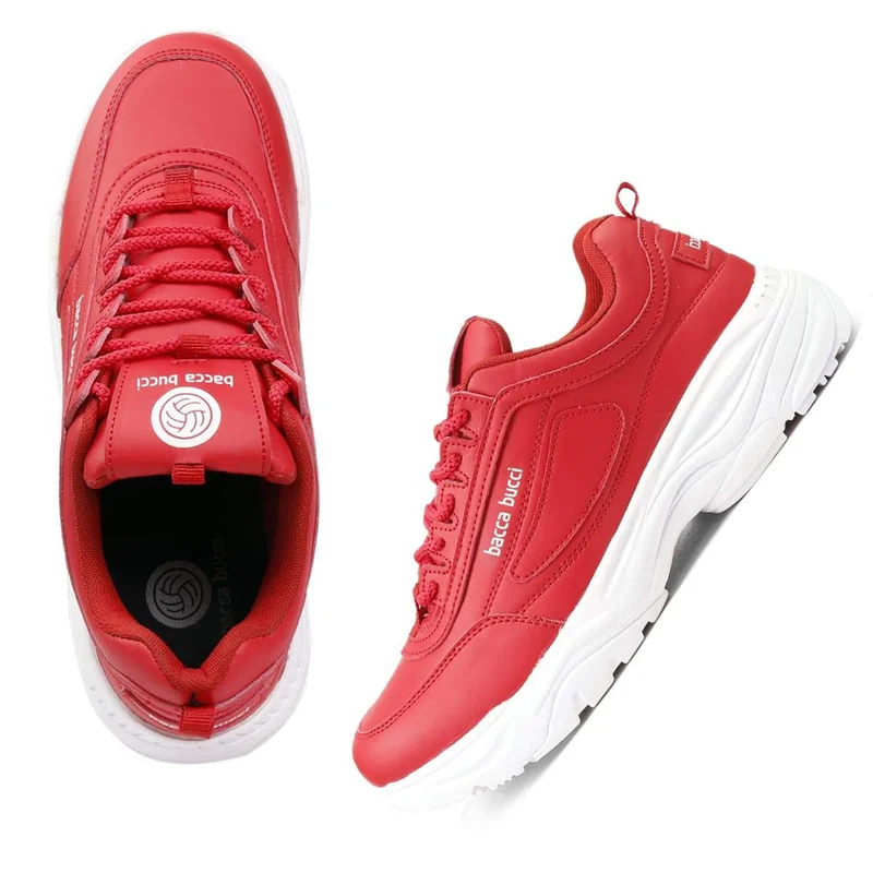 Bacca Bucci Red Afterburn Urban Fashion Sneakers and Sports Shoes for Men | Best Price UAE